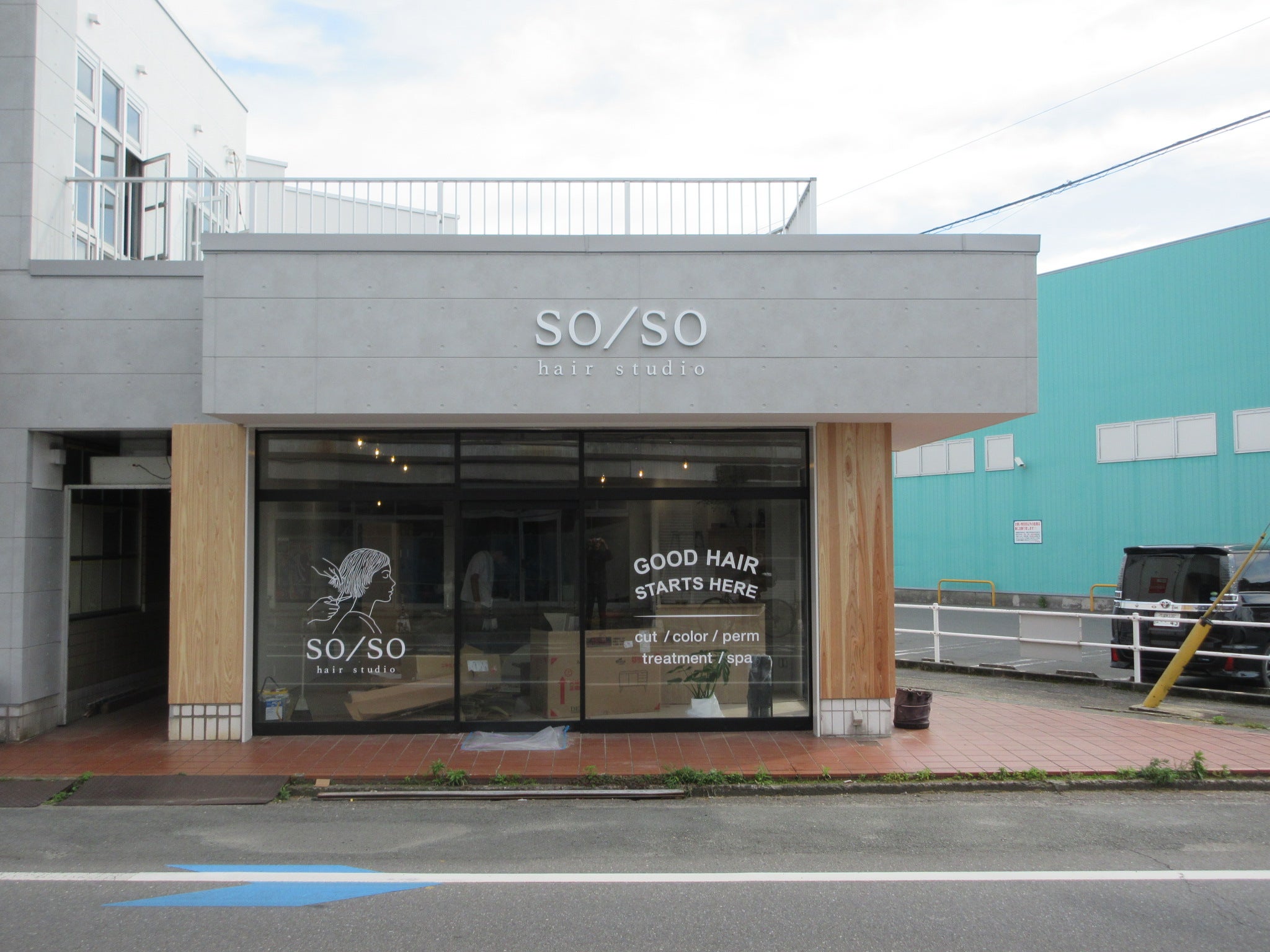 投稿についてもっと詳しく hair studio  SO/SO　様サイン工事